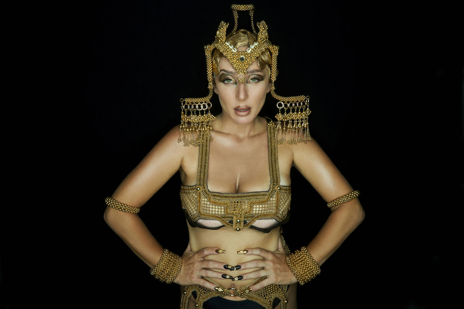 Khutulun Top in Gold & Tamoe Silk Harness Skirt - Dreamy Bundle