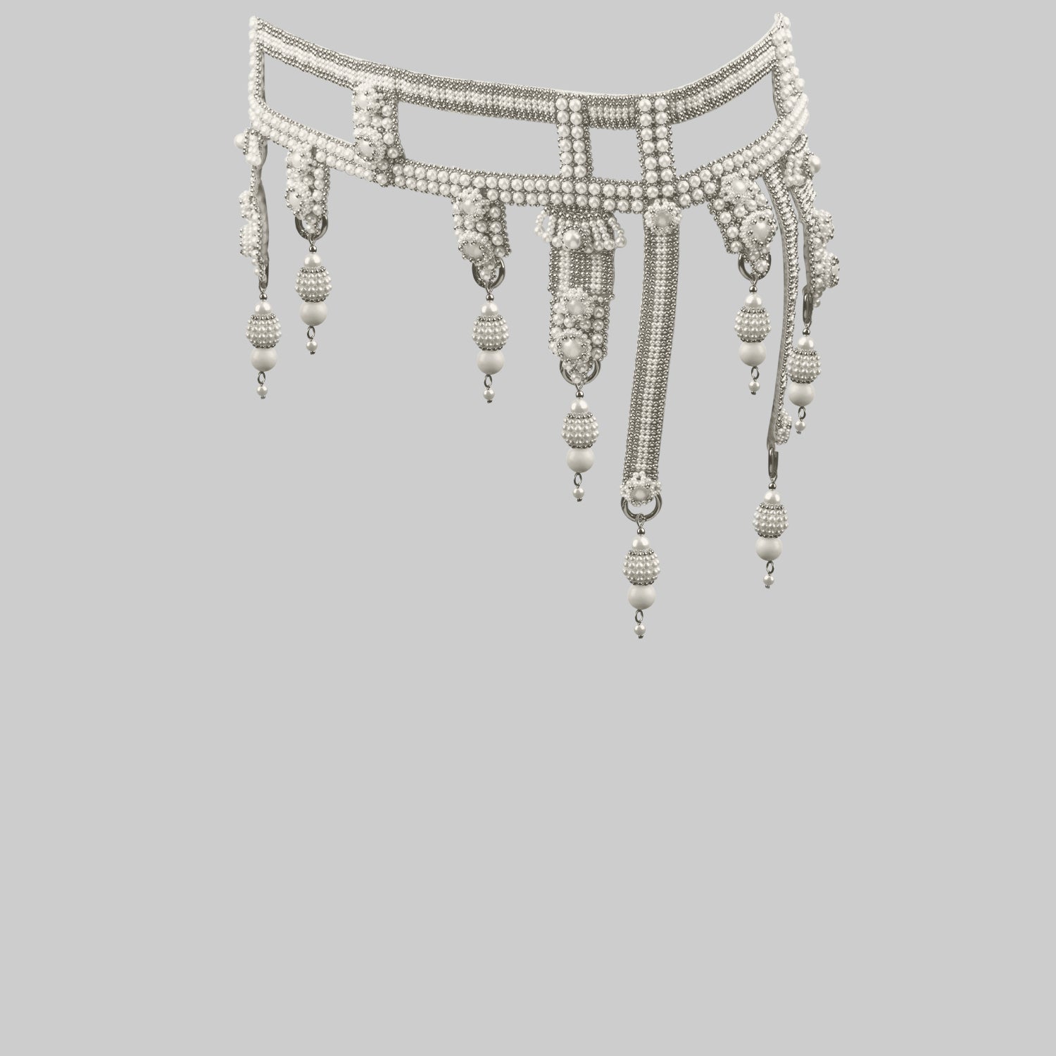 Pearl Amaya Garter Belt with Medallions