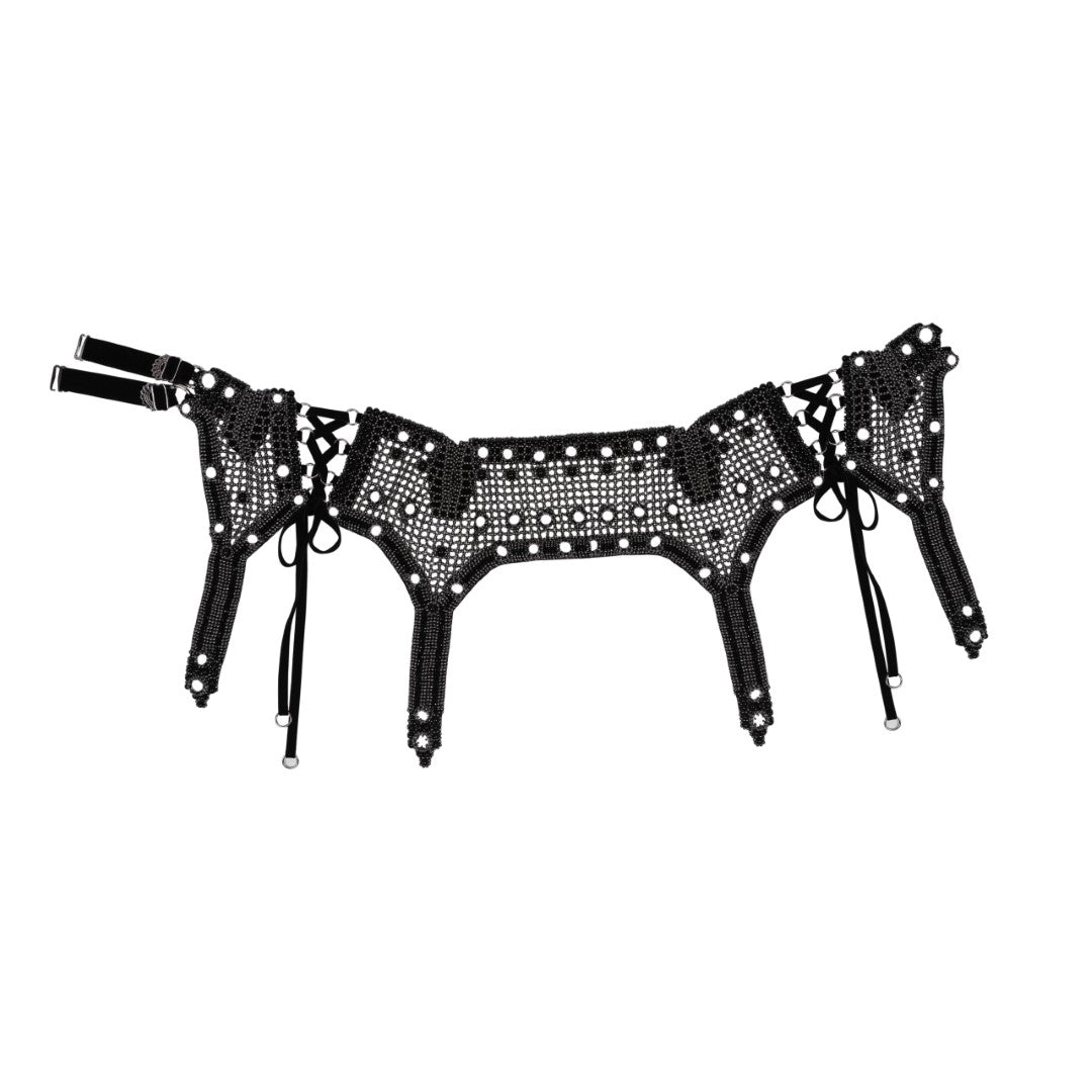 Elohim Modular Garter Belt in Jet Black