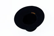 Men's Erykah Domed Hat in Black Wool Felt