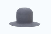 Erykah Domed Hat in Gray Wool Felt