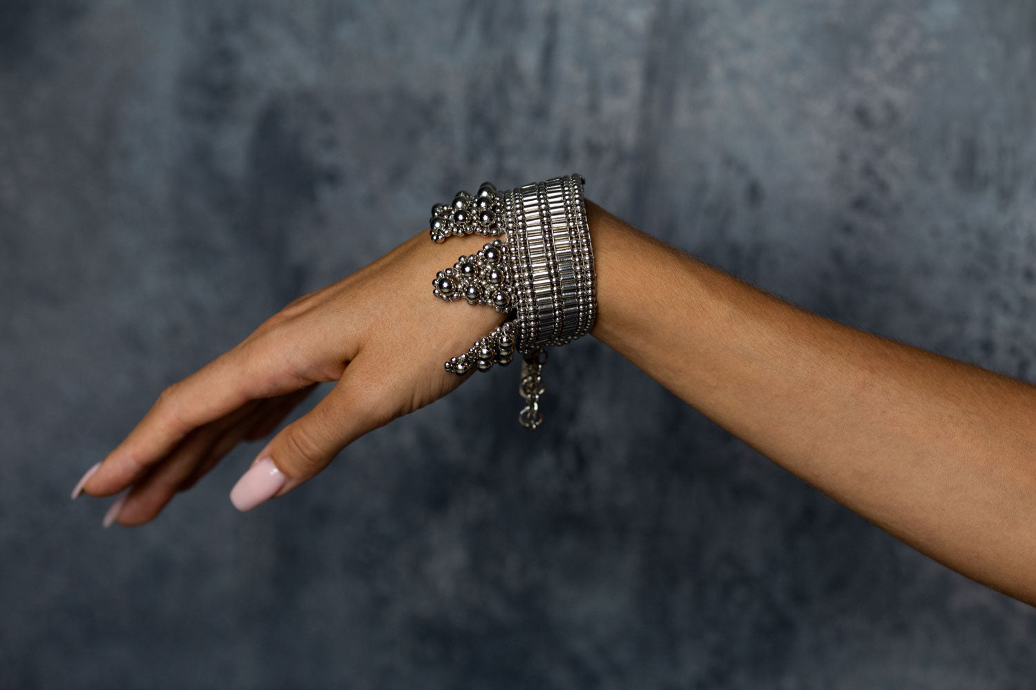 Elohim Polygon Cuff in Silver