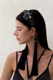 Amaya Bow Head Band in Jet Black