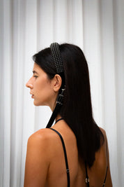 Teuta Head Band in Jet Black