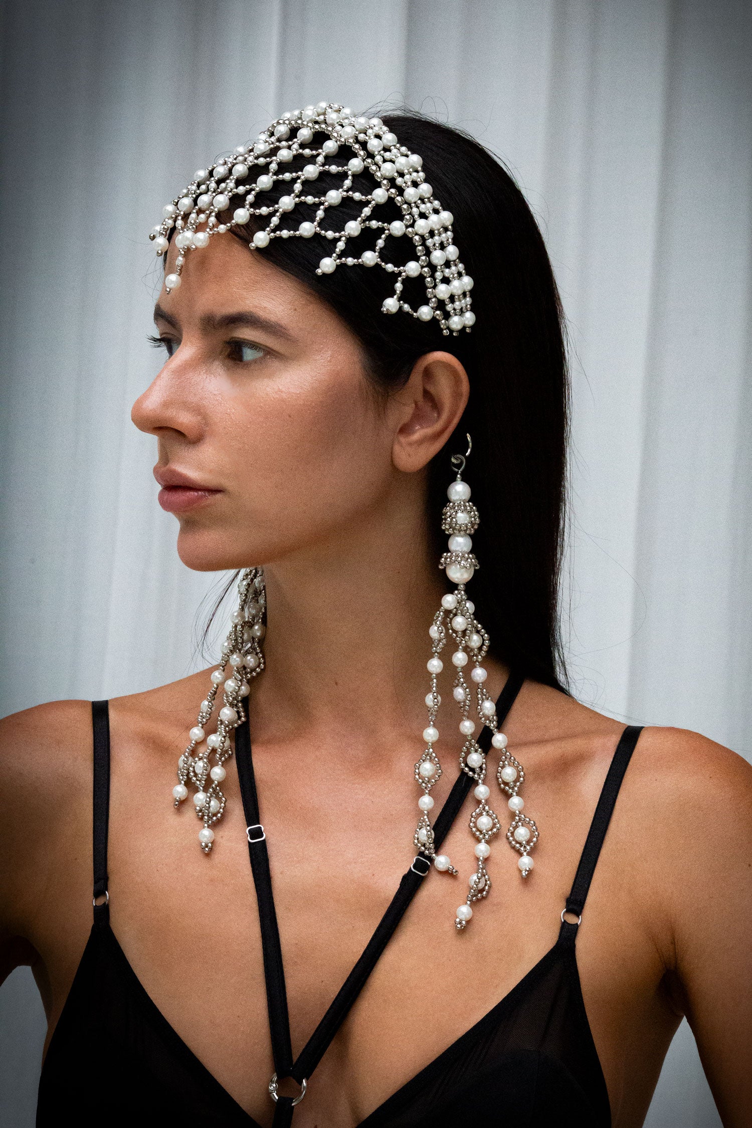 Freja Head Band in Pearl- 2 variations