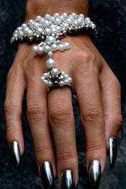 Mata Hari Ring & Hand Jewelry in Pearl