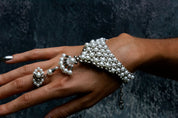 Mata Hari Ring & Hand Jewelry in Pearl