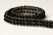 Jet Black Beaded Hatband