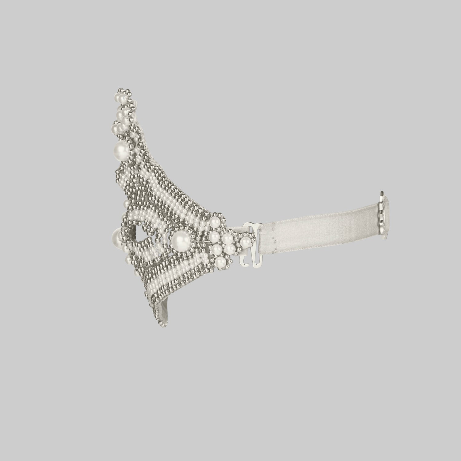 Khutulun Modular Garter Belt In Pearl