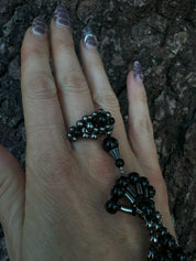 Mata Hari Ring & Hand Jewelry, Jet Black