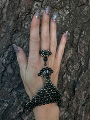 Mata Hari Ring & Hand Jewelry, Jet Black