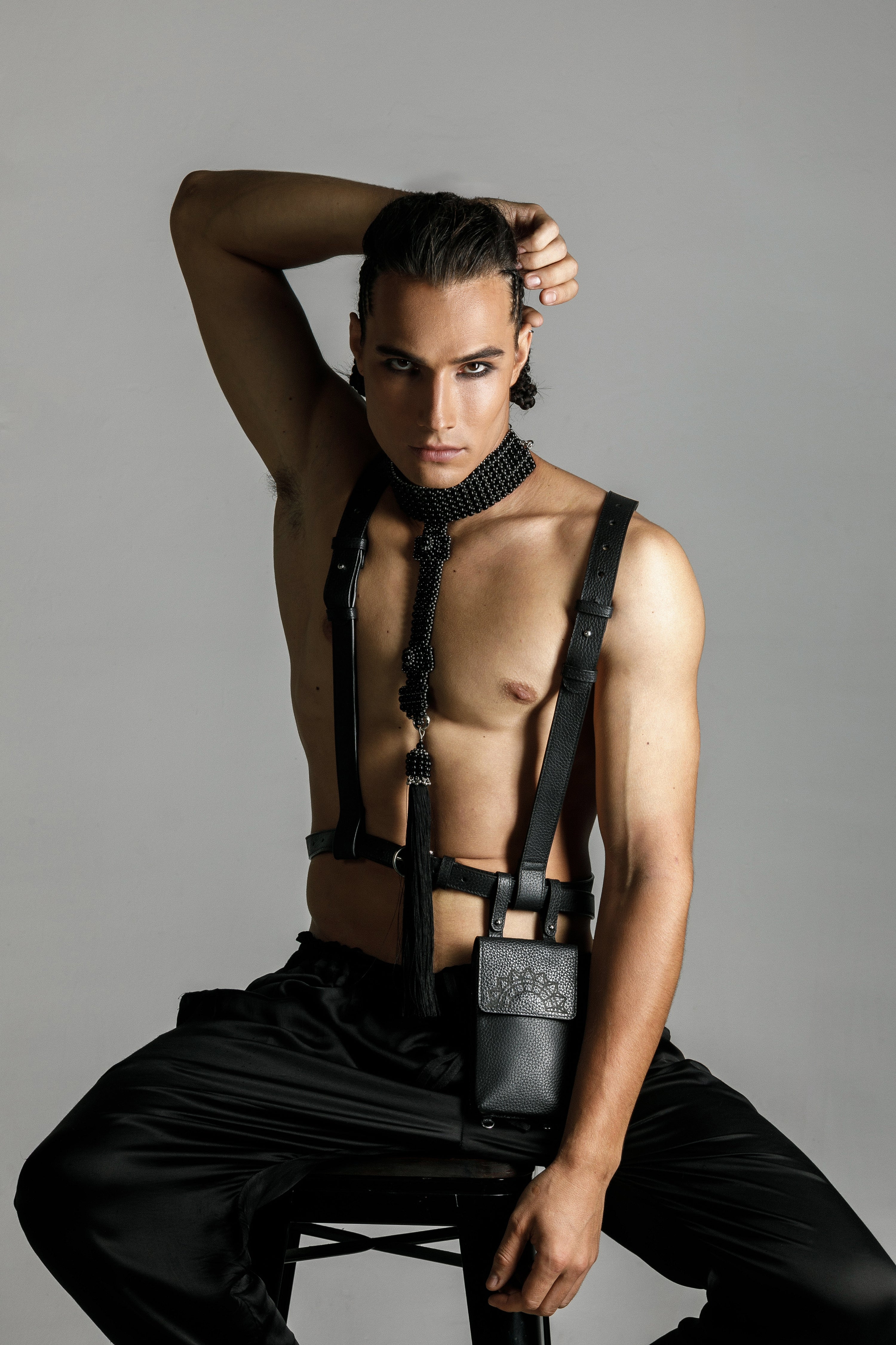 Men's Zheng Modular Leather Harness & Belt