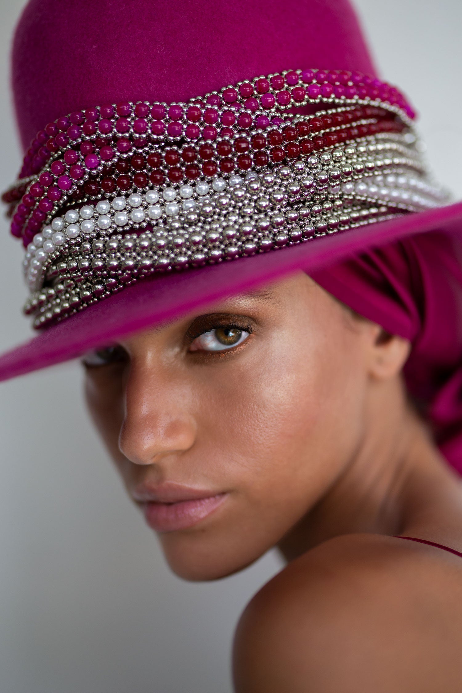 Silver Beaded Hatband